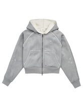 Folklore Album Gray Faux Shearling Jacket