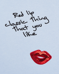 Sequin Red Lip Classic Thing That You Like Crewneck Sweatshirt