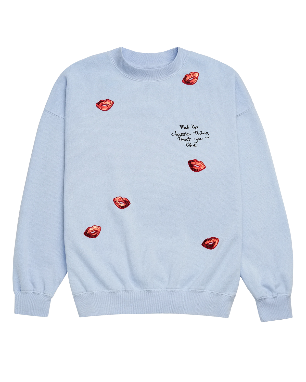 Sequin Red Lip Classic Thing That You Like Crewneck Sweatshirt