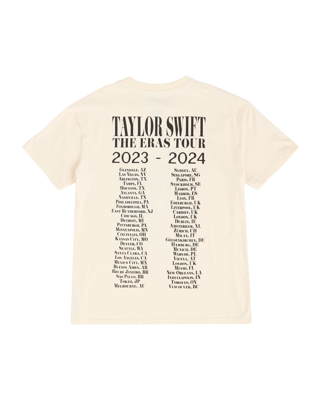 Taylor Swift | The Eras Tour Through Vancouver Beige T-Shirt