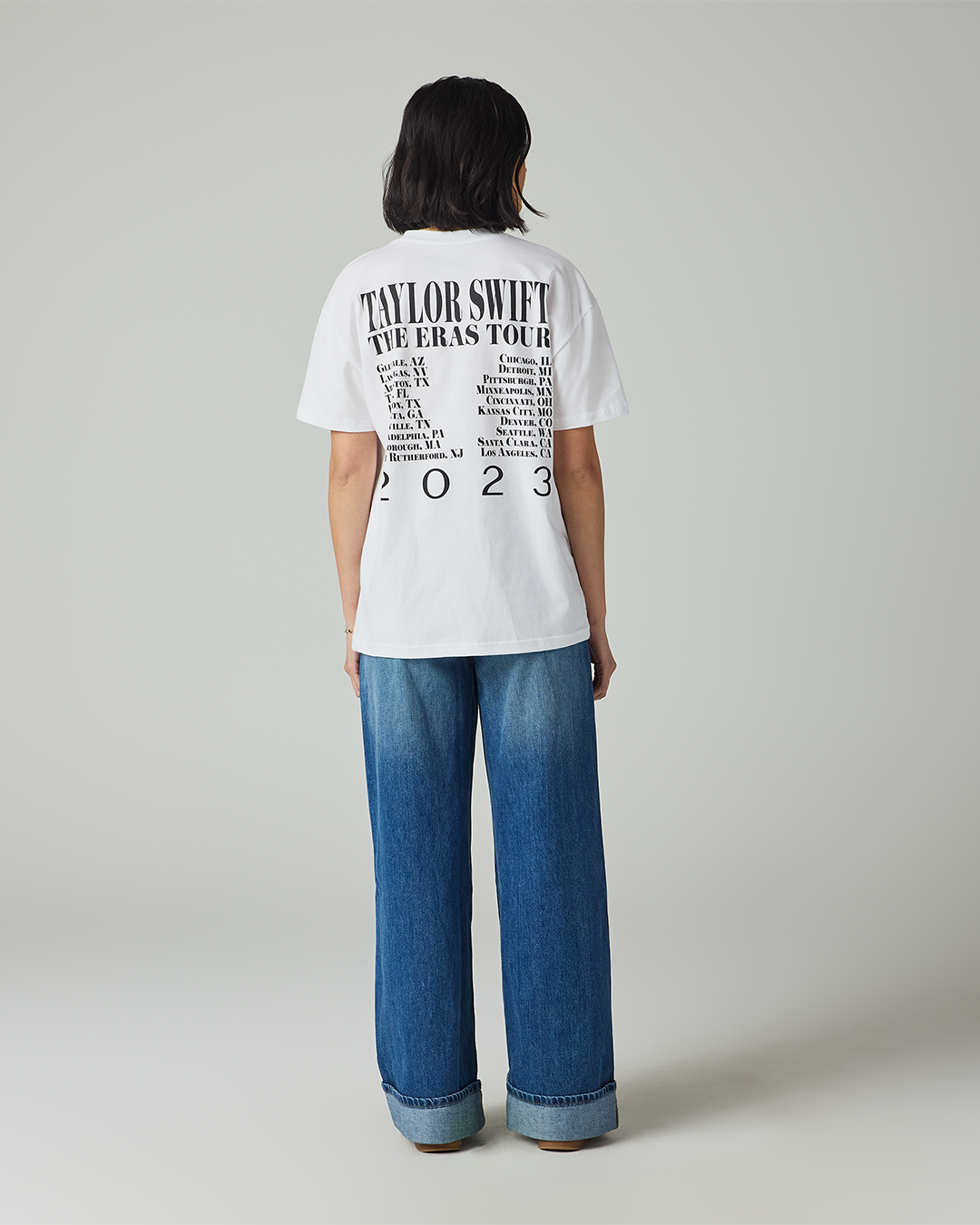 Taylor Swift | The Eras Tour Through LA White T-Shirt