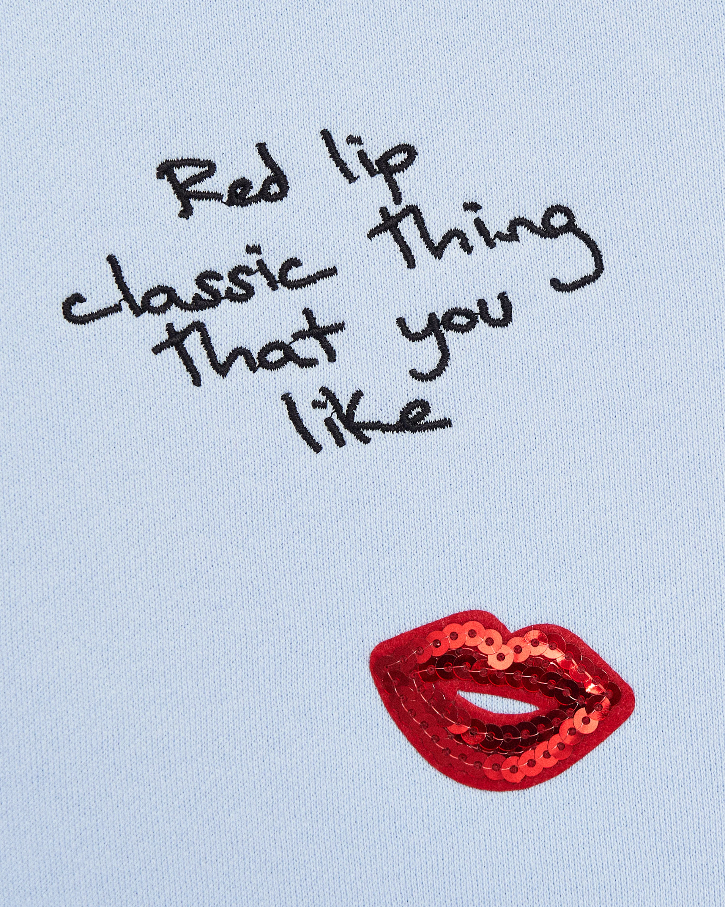 Sequin Red Lip Classic Thing That You Like Crewneck Sweatshirt