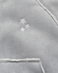 Folklore Album Gray Faux Shearling Jacket