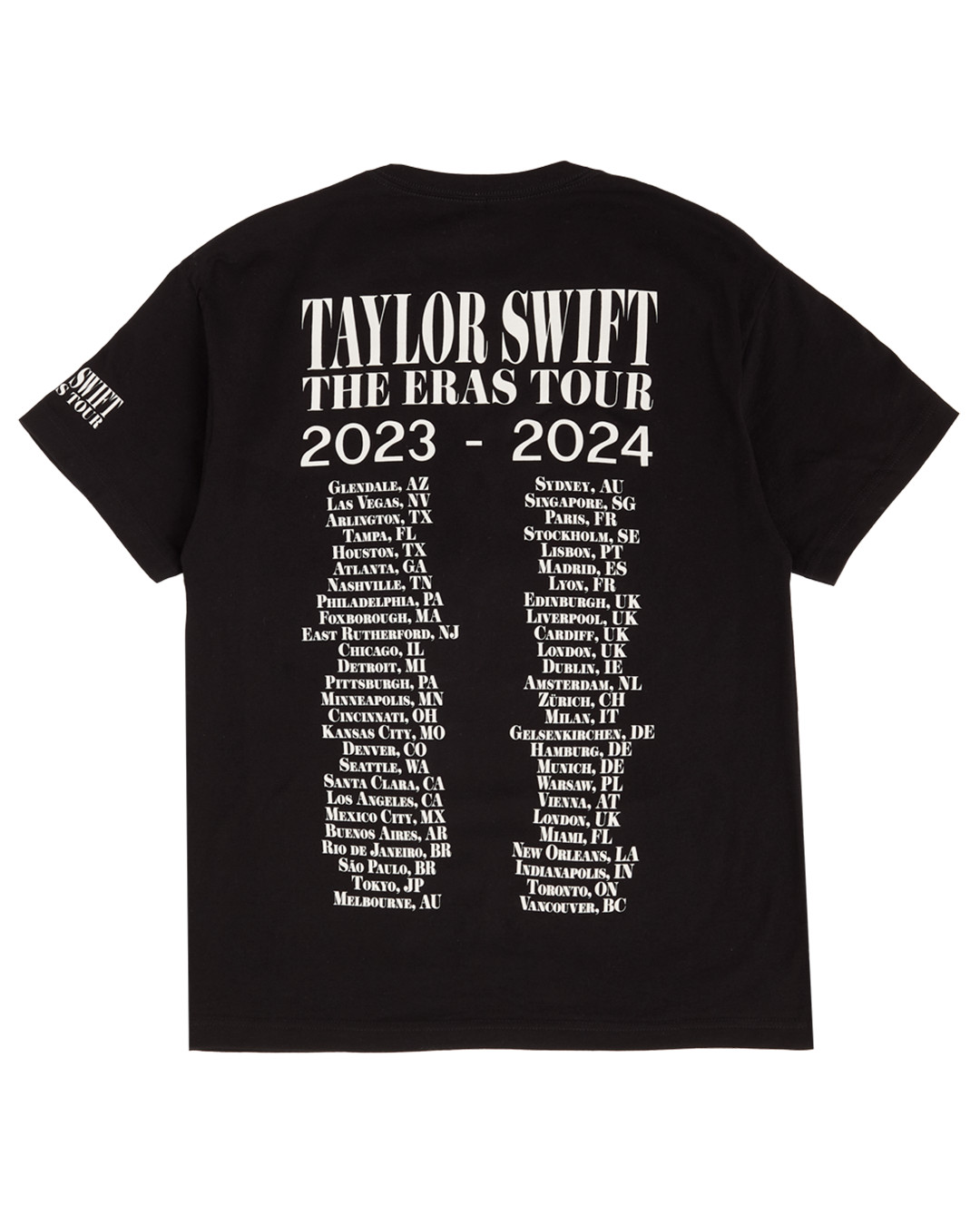 Taylor Swift | The Eras Tour Through Vancouver I Black T-Shirt