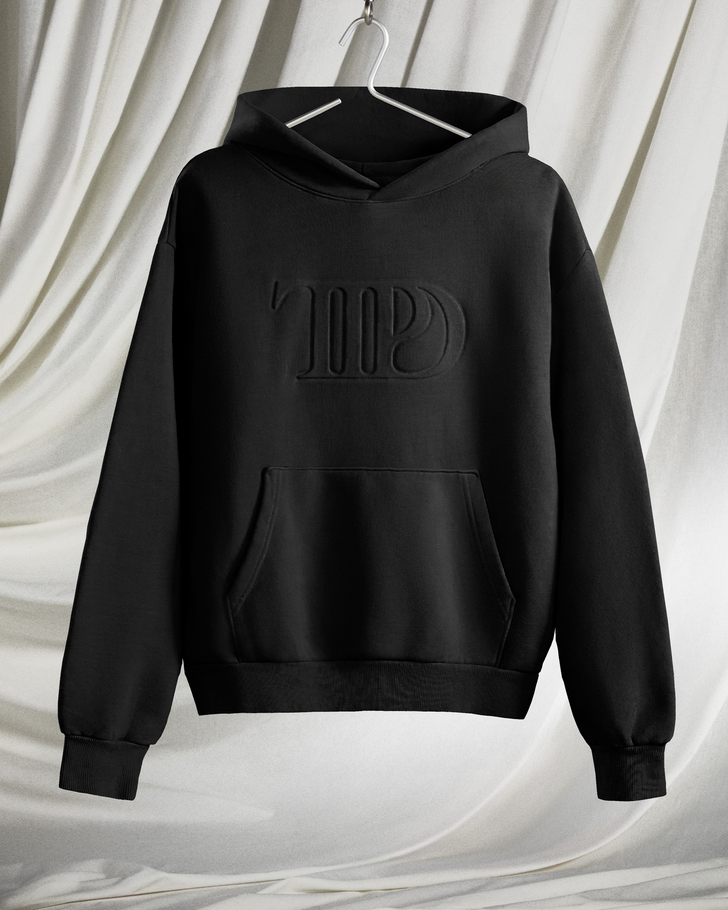 TTPD Black Embossed Hoodie
