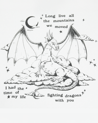 Fighting Dragons With You White Hoodie