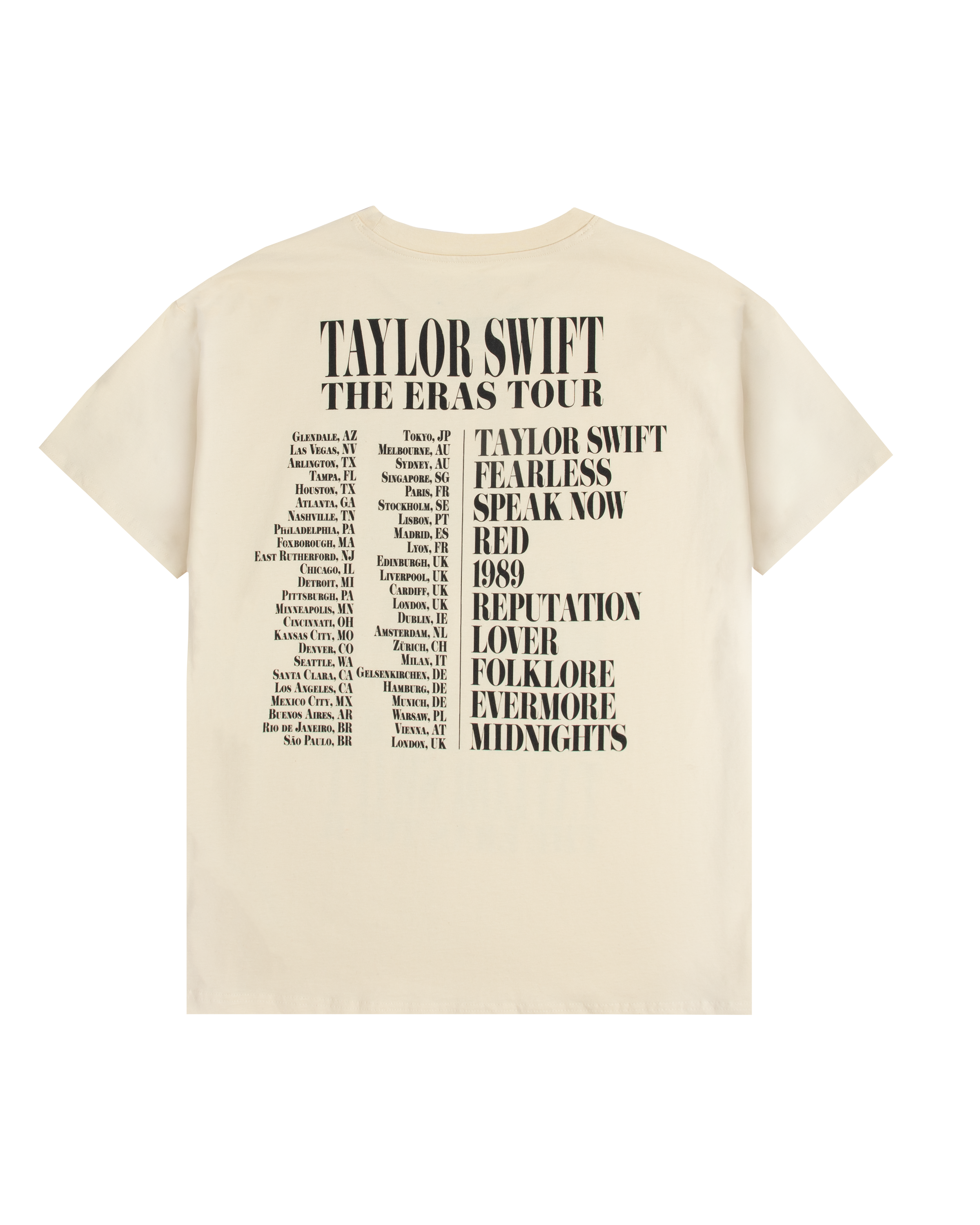 Taylor Swift | The Eras Tour Through London Beige T-Shirt