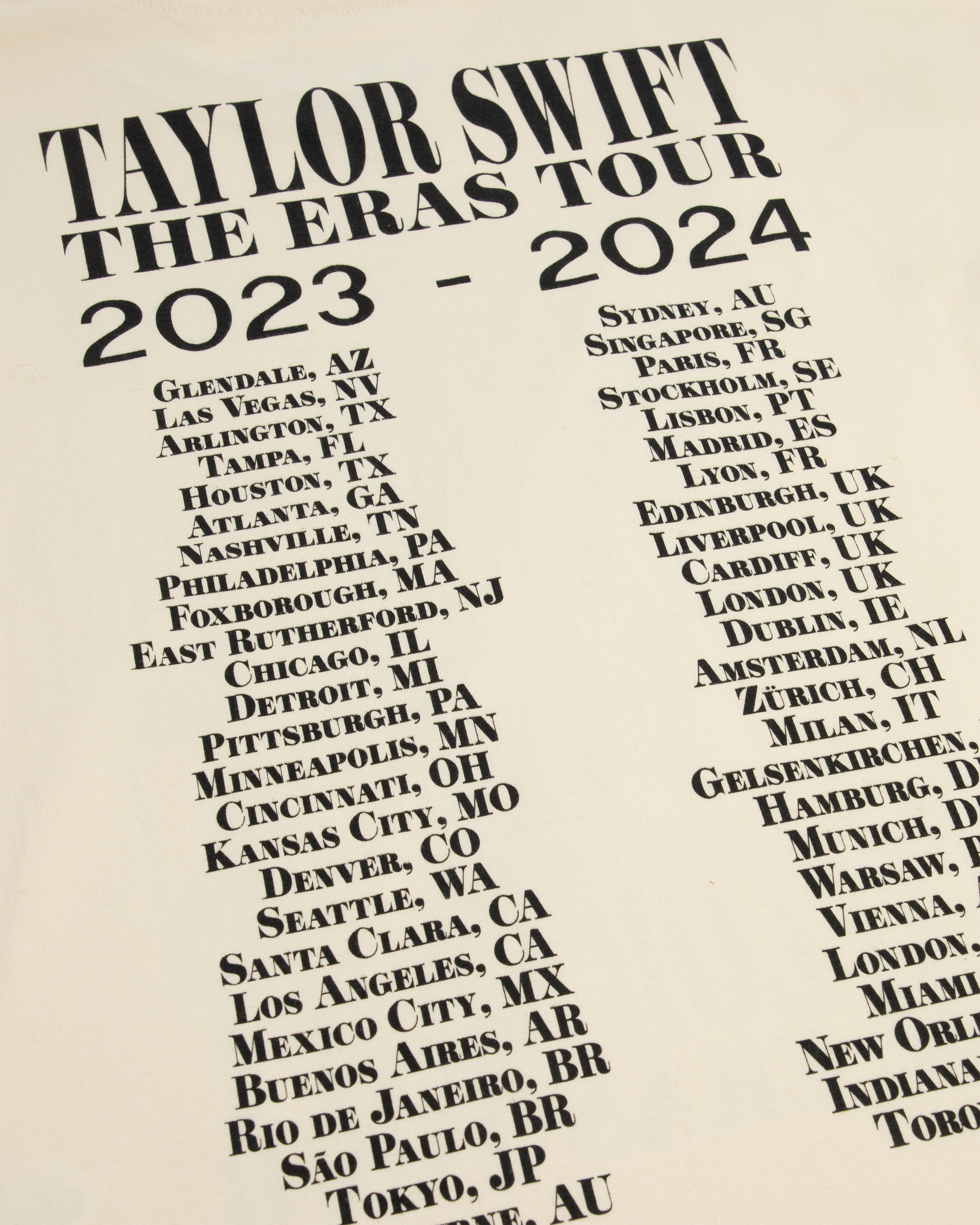 Taylor Swift | The Eras Tour Through Toronto Beige T-Shirt