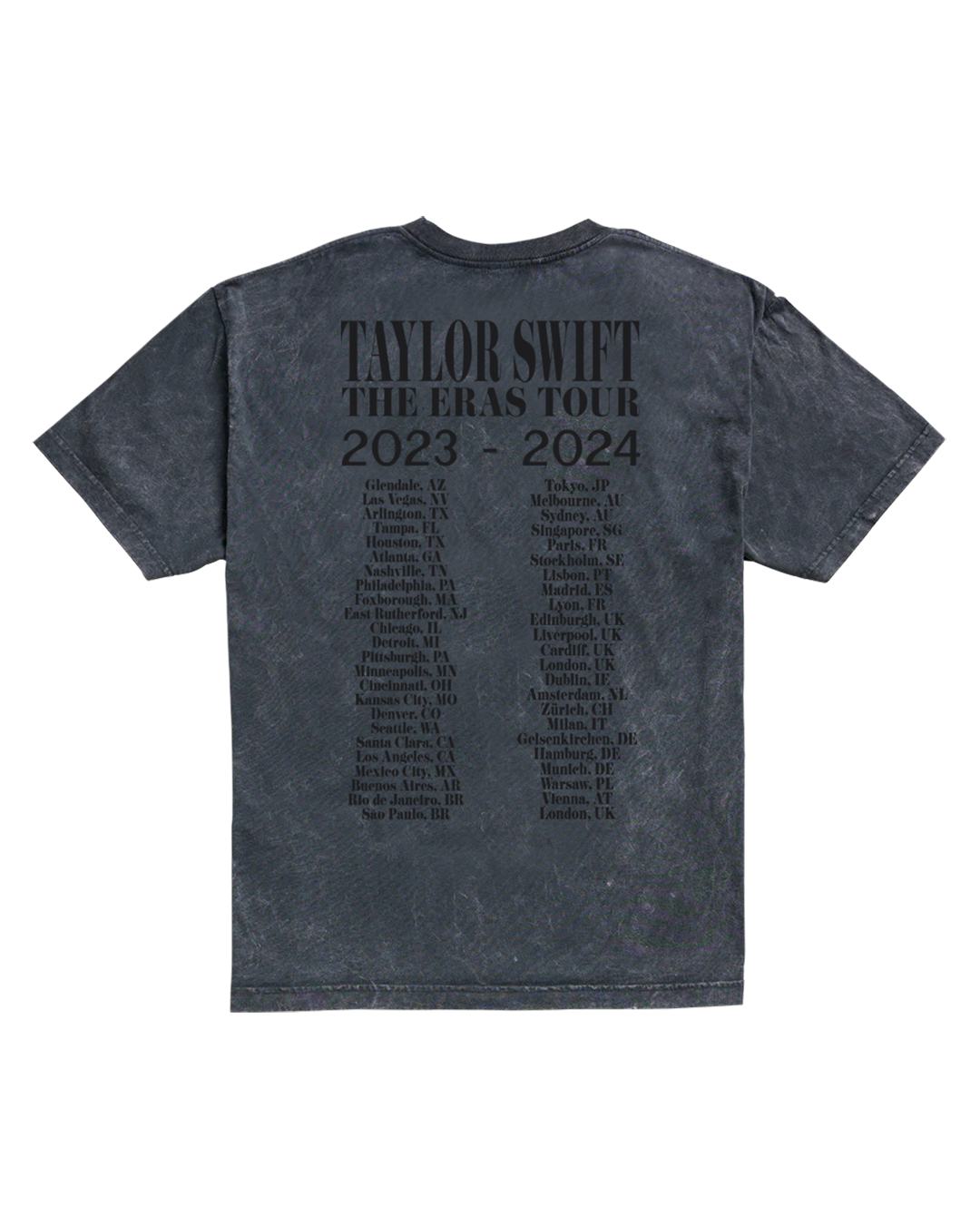 Taylor Swift | The Eras International Tour Mineral Wash Gray T-Shirt