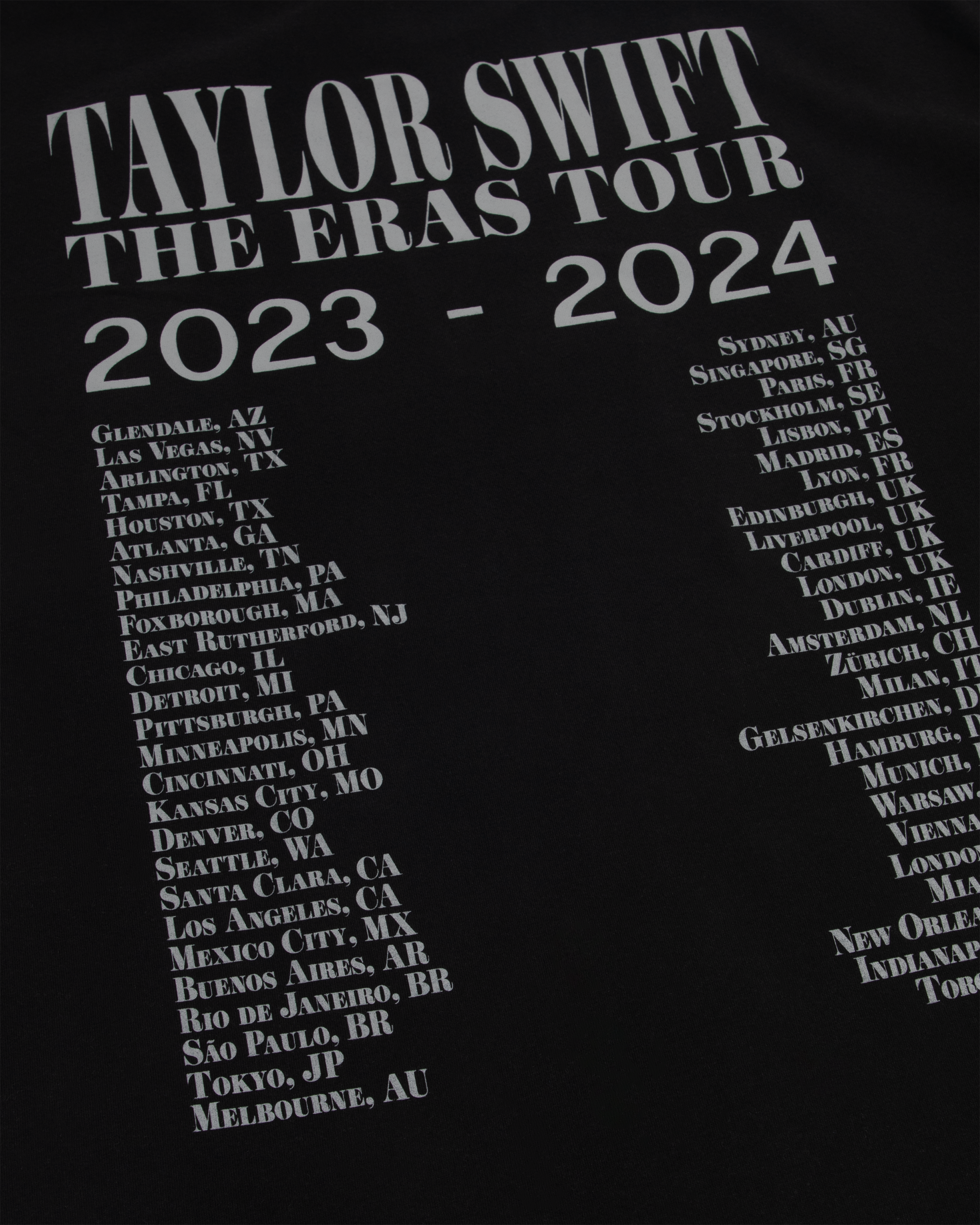 Taylor Swift | The Eras Tour Through Toronto Black T-Shirt