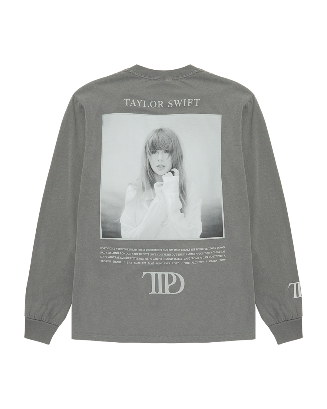 The Tortured Poets Department Gray Photo Long Sleeve T-Shirt