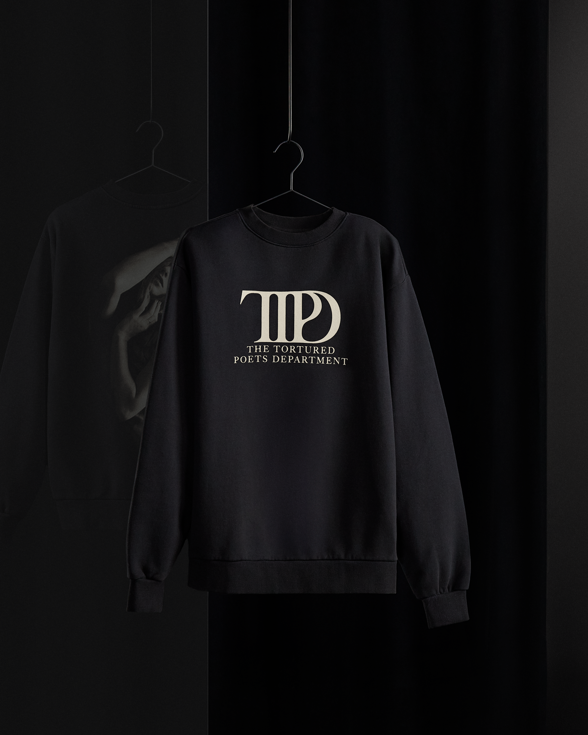 The Tortured Poets Department Black Crewneck