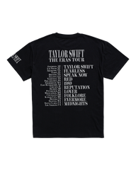 Taylor Swift | The Eras Tour Through LA Black T-Shirt