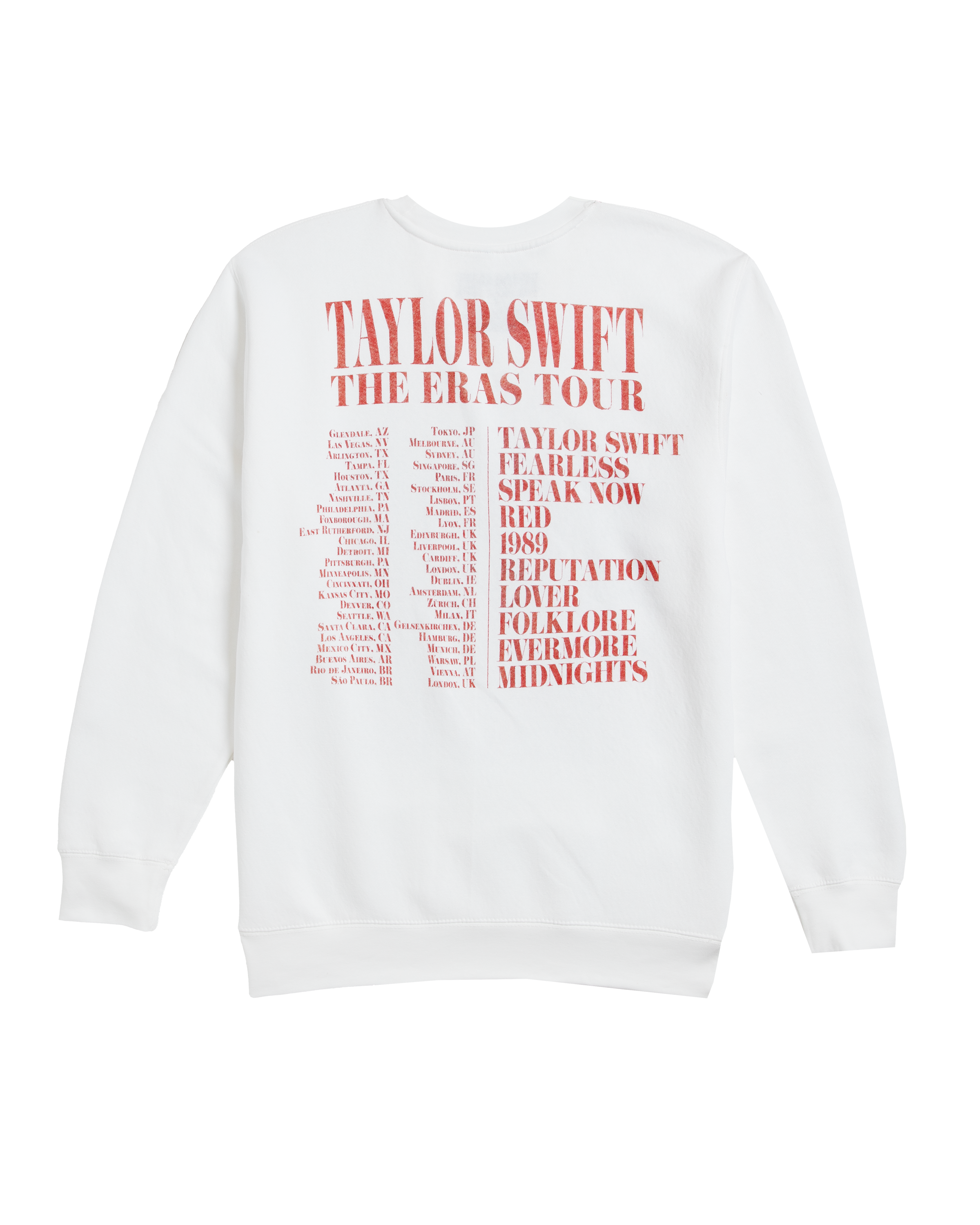 Taylor Swift | The Eras Tour Photo White Crewneck
